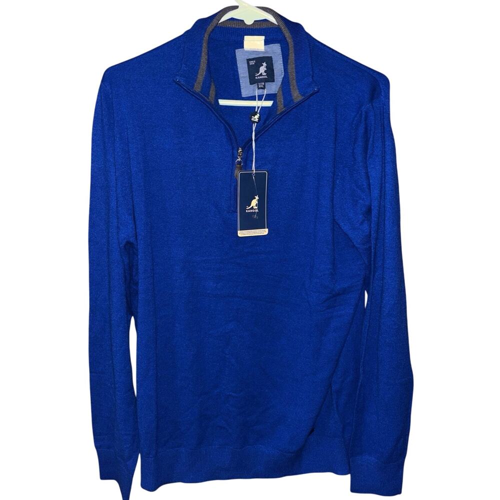 Kangol men’s blue quarter-zip sweater NWT (size XXL)